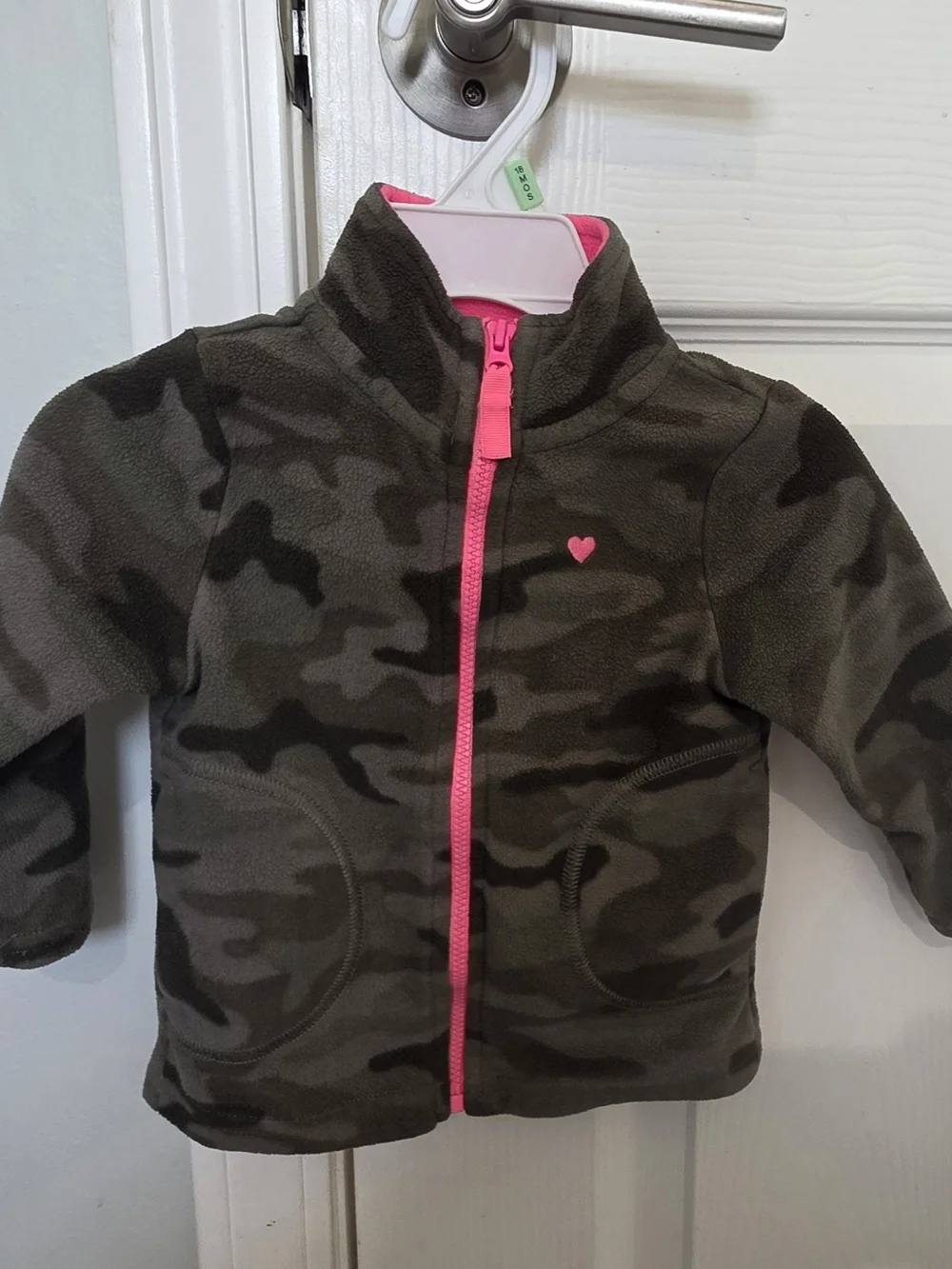 Carter's Pink-Trim Toddler Camo Fleece Jacket